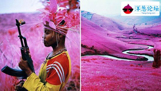 摄影师拍出粉色非洲 美丽的土地却正被战争摧残