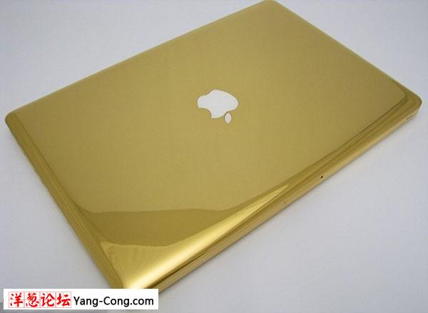 美国电脑公司打造24K黄金版苹果笔记本(组图)